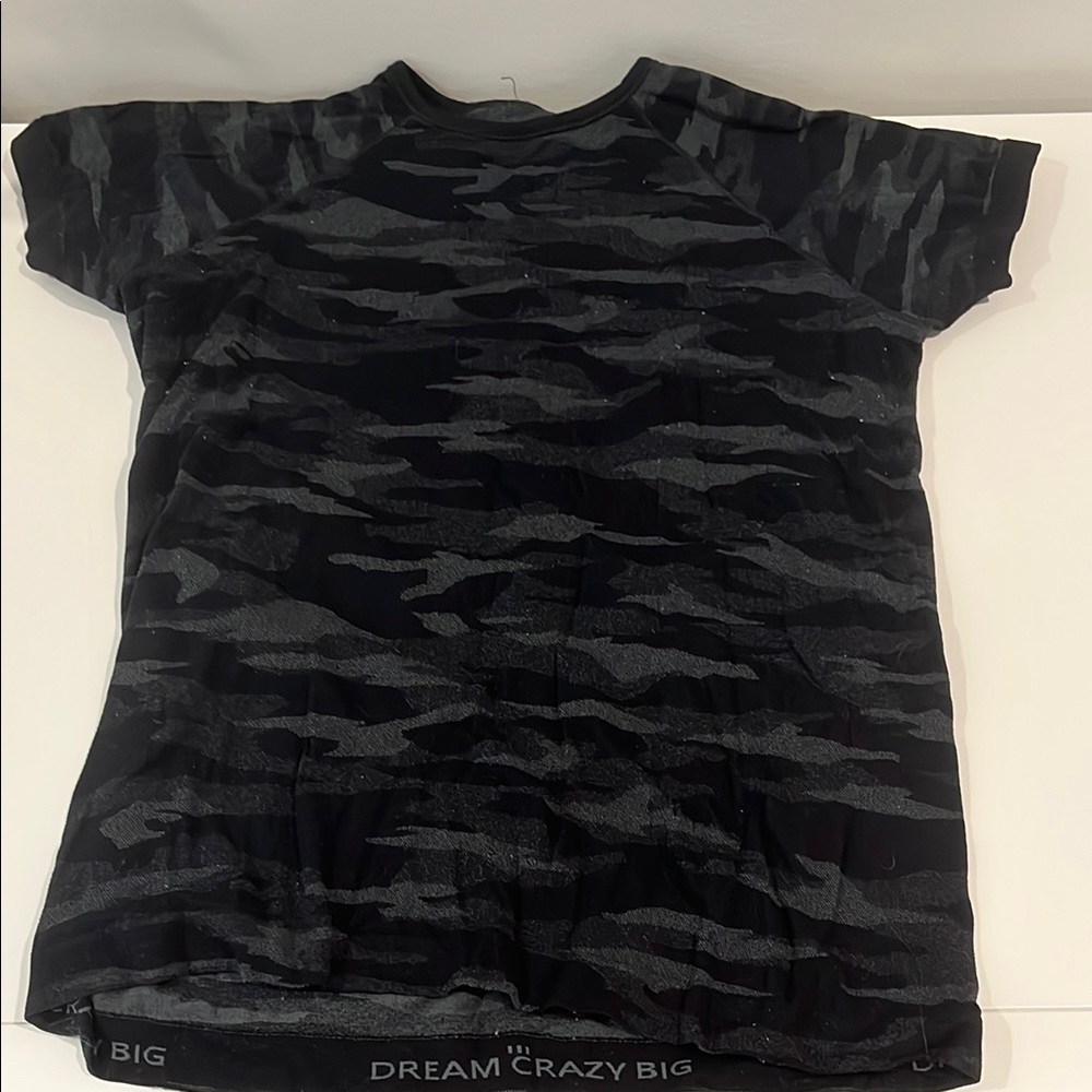 Athleta Black and Gray Short Sleeve Performance Tee